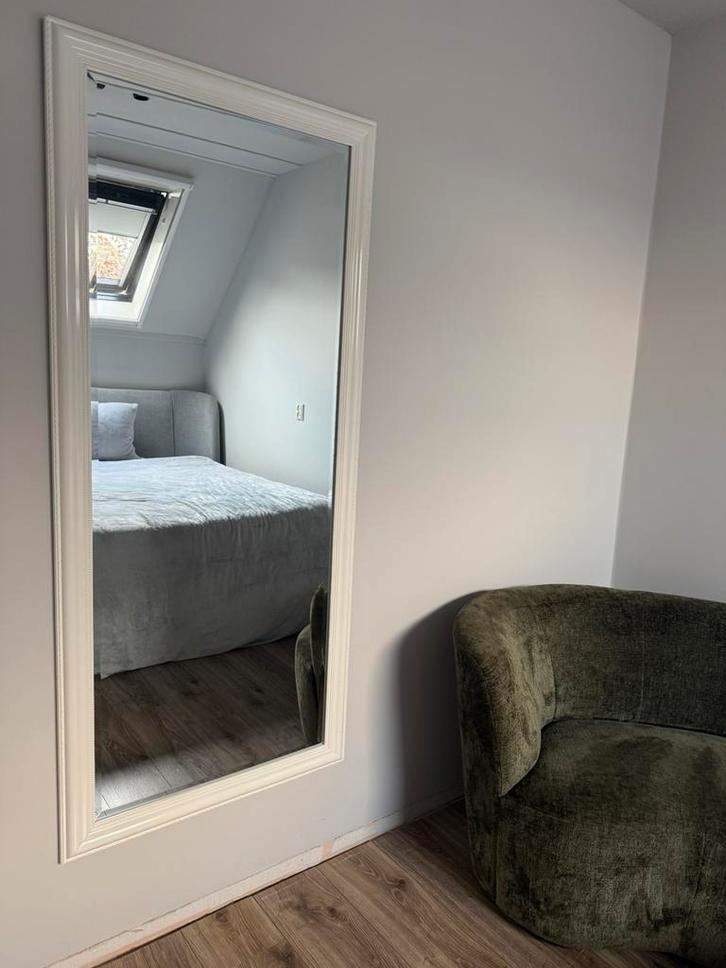 Klassieke Spiegel - wit - 162 x 72 cm, Huis en Inrichting, Woonaccessoires | Spiegels, Zo goed als nieuw, 50 tot 75 cm, 150 tot 200 cm