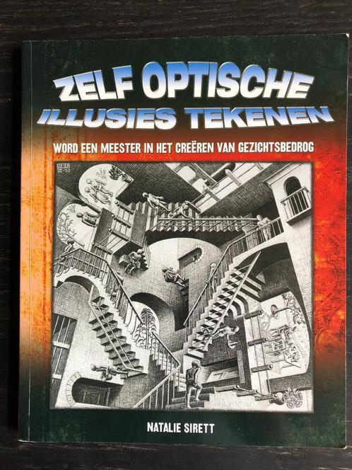Zelf optische illusies tekenen door Natalie Sirett, Boeken, Hobby en Vrije tijd, Zo goed als nieuw, Tekenen en Schilderen, Ophalen of Verzenden