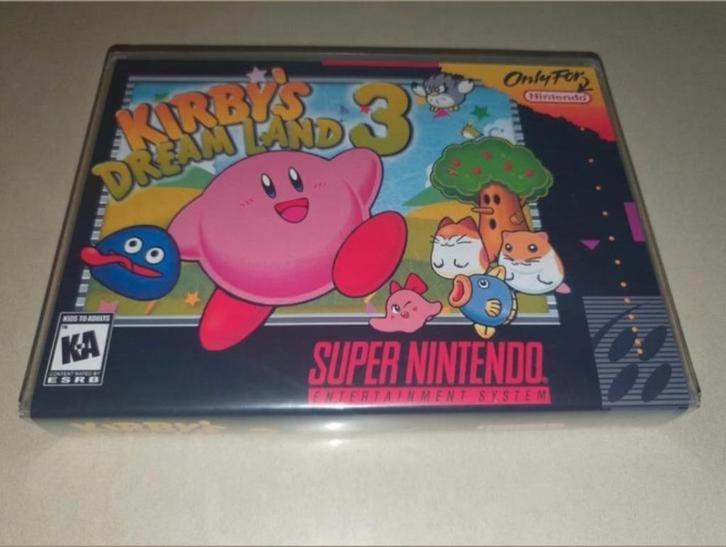 Kirby's Dream Land 3 SNES Game Case, Spelcomputers en Games, Games | Nintendo Super NES, Zo goed als nieuw, Avontuur en Actie