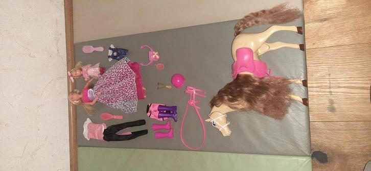 barbie en paard, Kinderen en Baby's, Speelgoed | Poppen, Zo goed als nieuw, Barbie, Ophalen of Verzenden