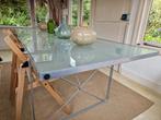 Niels Gammelgaard Moment glazen eettafel ikea jaren 80, Huis en Inrichting, Tafels | Eettafels, Ophalen, Gebruikt, Rechthoekig