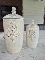 2 mooie vazen/potten met deksel, Ophalen of Verzenden, Gebruikt