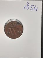 1/2 cent 1854 koning Willem III, Ophalen of Verzenden, Koning Willem III, Overige waardes, Losse munt