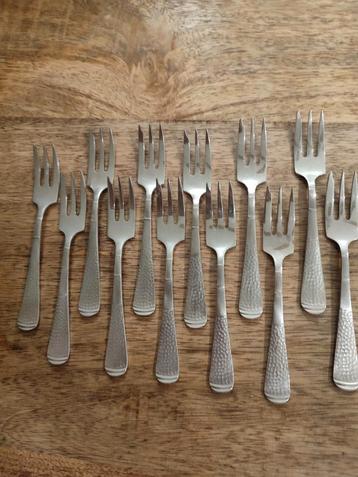 Sola 620 Taart/ gebak vorkjes, gehamerd 12 stuk beschikbaar voor biedingen