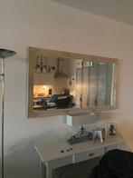 spiegel roomwit facetgeslepen leuk boven sidetable, Ophalen of Verzenden, Zo goed als nieuw, Rechthoekig, Minder dan 100 cm