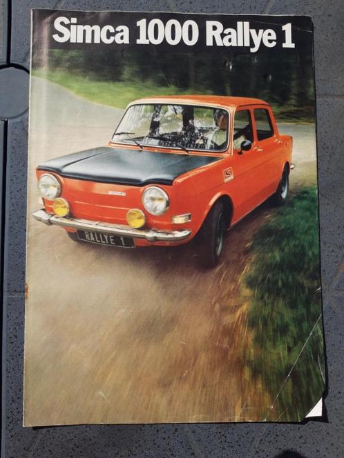 folder Simca 1000 Rallye 1 -  1972, Boeken, Auto's | Folders en Tijdschriften, Zo goed als nieuw, Overige merken, Ophalen of Verzenden
