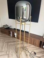 Vloerlamp met rookglas, Huis en Inrichting, Lampen | Vloerlampen, Ophalen, Zo goed als nieuw
