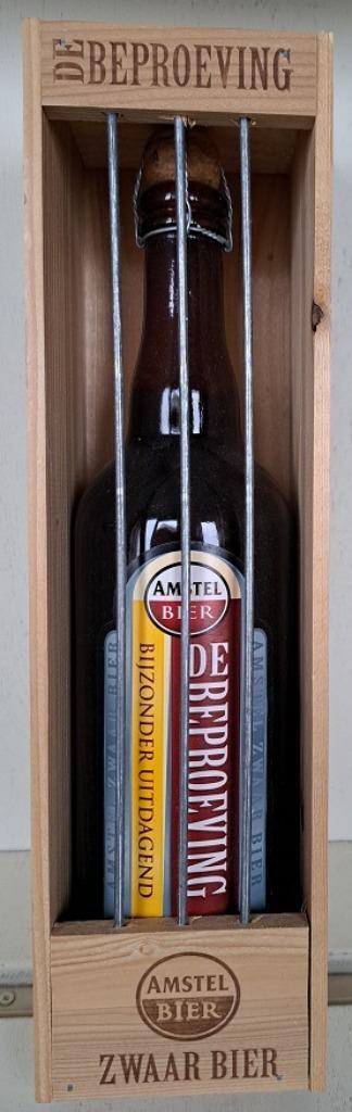 Amstel Bier Fles De Beproeving in kistje leeg beschikbaar voor biedingen