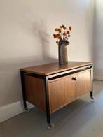 Midcentury vintage teak klepkastje op wielen, Huis en Inrichting, Kasten | Ladekasten, Ophalen, Gebruikt, 1 of 2 laden, Onbekend