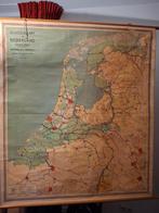 Oude Schoolkaart Nederland, Antiek en Kunst, Antiek | Schoolplaten, Ophalen of Verzenden, Aardrijkskunde
