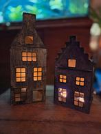 IJzeren Grachtenpandjes voor Kaarsen, Huis en Inrichting, Ophalen of Verzenden, Metaal, Minder dan 25 cm