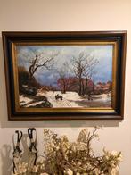 Schilderij M. Dingemans - Winterlandschap, Ophalen of Verzenden