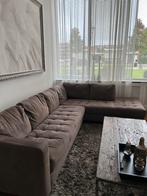 Luxe Natuzzi Hoekbank Alcantara - Taupe/Grijs, Huis en Inrichting, Ophalen, 250 tot 300 cm, Gebruikt, Vierpersoons of meer