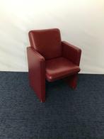 6 x Fauteuil Poltrona Frau THF, Tito Agnoli, rood leer, 75 tot 100 cm, Gebruikt, Leer, 75 tot 100 cm