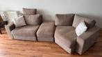 Beige/taupe hoekbank model Picasso 2/3 zits met hocker, Huis en Inrichting, Ophalen, 250 tot 300 cm, Gebruikt, 100 tot 125 cm