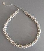 Ketting Zilverkleurig met strassteentjes van Gourgious, Overige materialen, Ophalen of Verzenden, Zo goed als nieuw, Zilver