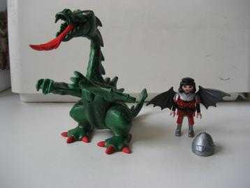 playmobil groene draak met ridder beschikbaar voor biedingen