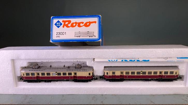 Roco SPOOR N 23001 DRG E Treinstel + rijtuig nieuw in doos, Hobby en Vrije tijd, Modeltreinen | N-Spoor, Zo goed als nieuw, Wagon