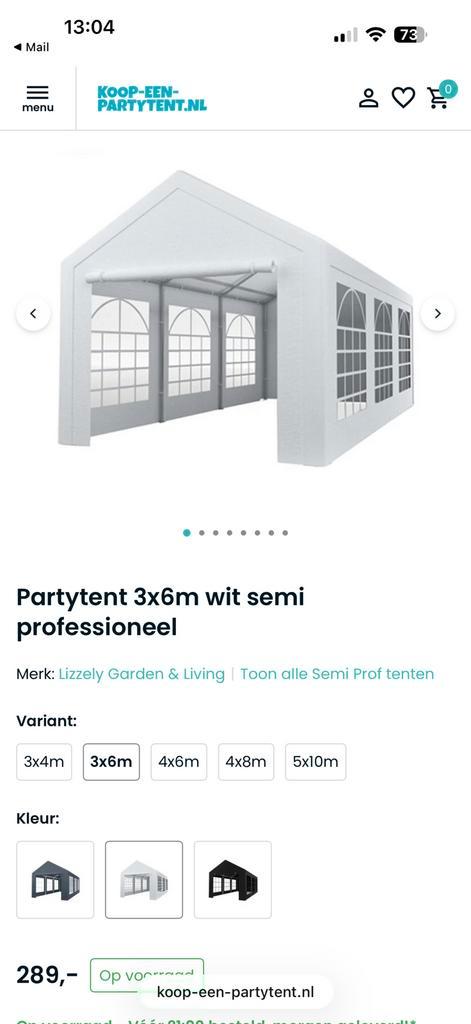 Partytent 6x3m - Semi-Professioneel, Tuin en Terras, Partytenten, Zo goed als nieuw, Partytent, 2 meter of meer, 5 tot 8 meter