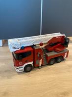 Bruder scania brandweer  ladderwagen licht en geluid, Ophalen of Verzenden, Zo goed als nieuw