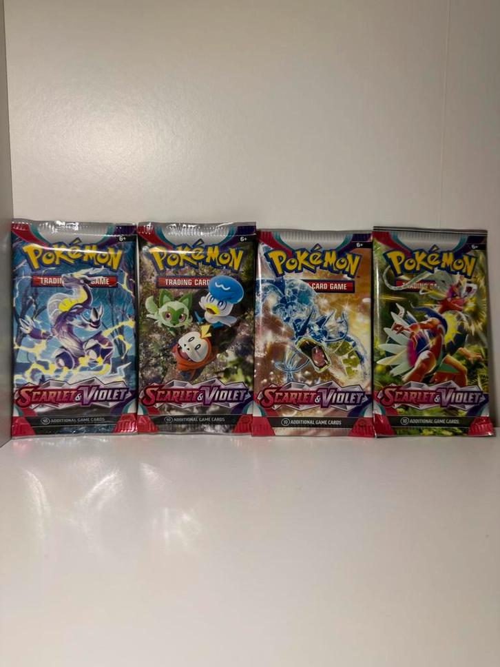 52x Pokemon Packs | Scarlet & Violet Base Booster Pack, Hobby en Vrije tijd, Verzamelkaartspellen | Pokémon, Nieuw, Booster, Foil