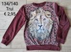 134/140 Bordeaux trui met leeuw, Ophalen of Verzenden, Zo goed als nieuw, Trui of Vest