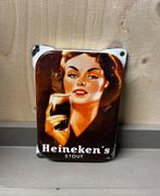 Emaille deurpostje heinekens, Verzamelen, Biermerken, Ophalen, Zo goed als nieuw, Heineken