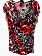 Expresso prachtige lange luxe top in rood en roze tinten XXL, Maat 42/44 (L), Zo goed als nieuw, Zonder mouw, Rood