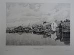 Gravure Wetering Singel Amsterdam T.N. Chauvel, 19e eeuw, Antiek en Kunst, Kunst | Etsen en Gravures, Verzenden