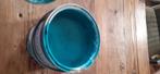 Turquoise blauwe muurverf, Ophalen, Gebruikt, Blauw, Verf