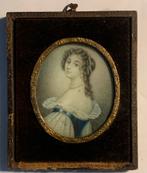 Miniatuur portret klassiek dame 1.Handgeschildert., Antiek en Kunst, Ophalen of Verzenden