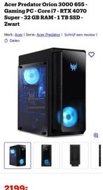 Acer Predator Orion | i7-14700F | 4070 Super | Garantie 2029, Ophalen, Virtual Reality, Zo goed als nieuw, SSD