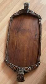 Indisch houten dienblad 50 cm, Ophalen of Verzenden, Gebruikt, Ovaal, Hout