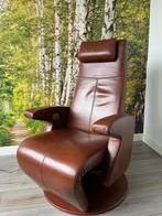 Nette Design Elektrische Relaxfauteuil Bruin Cognac Leer S M, Minder dan 75 cm, Leer, 50 tot 75 cm, Ophalen