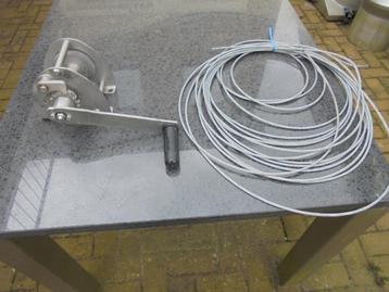 RVS lier, takel, kabel lier. 350 kg.