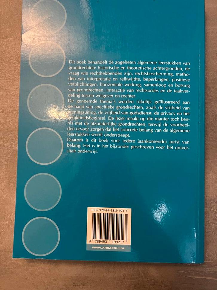Hoofdstukken Grondrechten - 5e druk, Boeken, Studieboeken en Cursussen, Zo goed als nieuw, WO, Gamma, Ophalen of Verzenden
