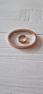 Stalen rosekleurige bangle armband+ring met steentjes NIEUW!, Sieraden, Tassen en Uiterlijk, Armbanden, Staal, Nieuw, Ophalen of Verzenden