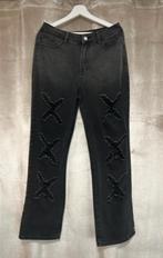 Spijkerbroeken met 3 kruisen maat l, Ophalen of Verzenden, Gedragen, Zwart, W30 - W32 (confectie 38/40)