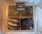4 gouden/zwarte kerstballen set Primark Home, Diversen, Kerst, Ophalen