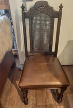 6 antieke eethoekstoelen, Huis en Inrichting, Antiek, Gebruikt, Bruin, Hout