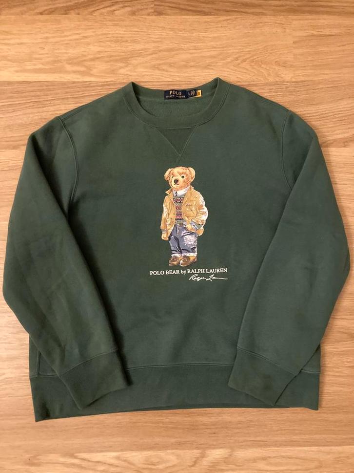 Ralph Lauren Polobear sweater - L - Donkergroen, Kleding | Heren, Truien en Vesten, Zo goed als nieuw, Maat 52/54 (L), Groen, Ophalen of Verzenden