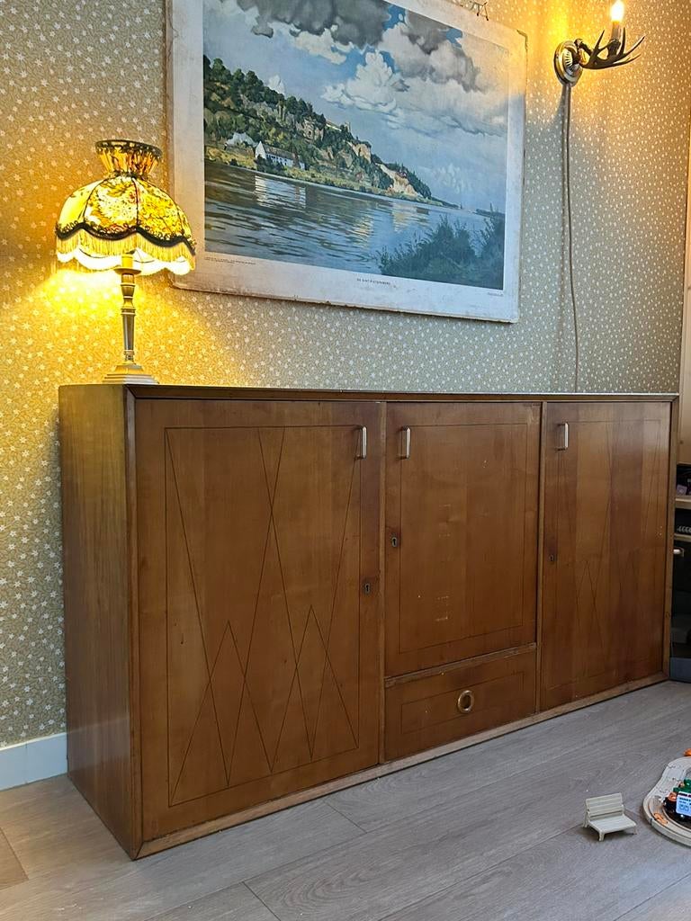 Antieke Design Vakwerk Dressoir, Huis en Inrichting, Kasten | Dressoirs, Zo goed als nieuw, 150 tot 200 cm, 25 tot 50 cm, Met lade(s)