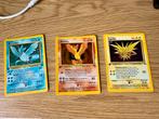 Pokémon - Fossil legendary birds trio - 1st edition, Ophalen of Verzenden, Gebruikt, Meerdere kaarten