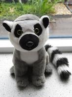 Ringstaartmaki Maki aap uit Petjes World dierentuin velours, Kinderen en Baby's, Speelgoed | Knuffels en Pluche, Ophalen of Verzenden