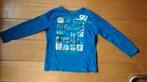 Blauw shirt met leuke opdruk, Kinderen en Baby's, Kinderkleding | Maat 122, Ophalen of Verzenden, Zo goed als nieuw, Jongen, Shirt of Longsleeve