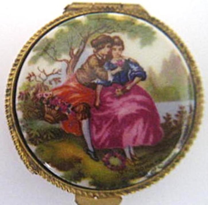 Fragonard Italy Pillendoosje Gemerkt Vintage, Antiek en Kunst, Antiek | Porselein, Ophalen of Verzenden