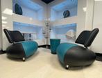 Leolux Pallone Pa fauteuils met opbergpoef Barillo, Ophalen, Nieuw, 75 tot 100 cm, Leer