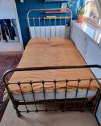 Frans antiek spijlenbed (twijfelaar), Huis en Inrichting, Slaapkamer | Bedden, Gebruikt, Twijfelaar, 120 cm, 200 cm