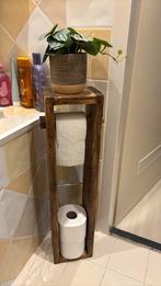 Houten wc rolhouder, Ophalen, Gebruikt, Bruin, Overige typen