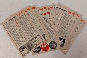Top 40 velletjes Radio Veronica 1976 - 15 stuks beschikbaar voor biedingen